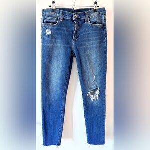 Joe’s Jeans The Icon Mid Rise Skinny Ankle Distressed Jeans Size 31 | 27” Inseam